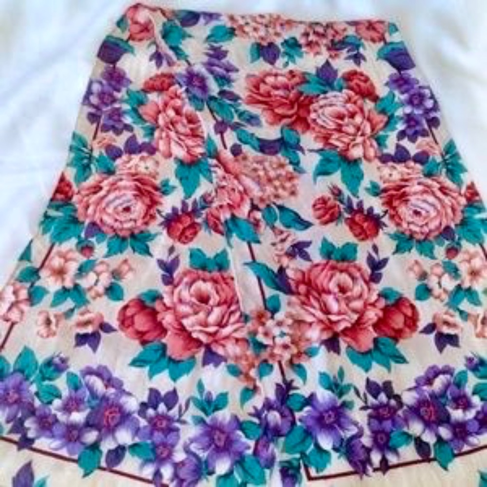 💲SALE💲 Adolfo 100% Silk Floral Print Scarf